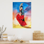 Flamenco dancer painting poster (Küche)
