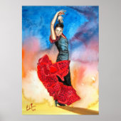 Flamenco dancer painting poster (Vorne)