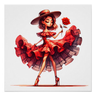 Flamenco Dancer Poster
