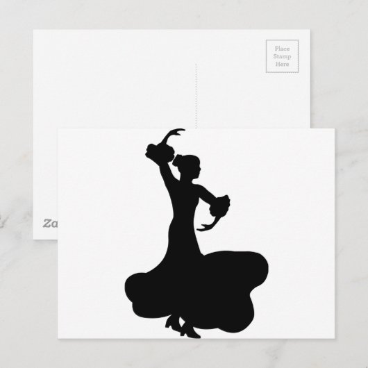 Flamenco Dancer Postkarte (Vorne/Hinten)