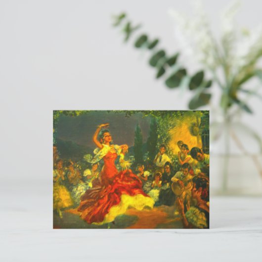 Flamenco Dancer Postkarte (Stehend Vorderseite)