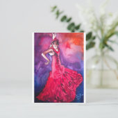 FLAMENCO DANCER POSTKARTE (Stehend Vorderseite)