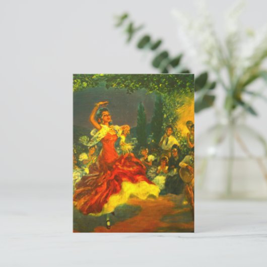 Flamenco Dancer Postkarte (Stehend Vorderseite)