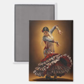 Flamenco Dancer Sevilla Spanien Magnet (Vorderseite/Rückseite)