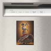 Flamenco Dancer Sevilla Spanien Magnet (In Situ (Geschirrspüler))