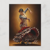 Flamenco Dancer Sevilla Spanien Postkarte (Vorderseite)