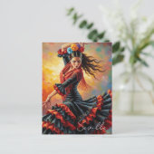 Flamenco Dancer Sevilla Spanien Reisen Postkarte (Stehend Vorderseite)