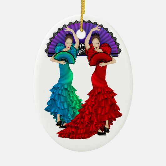 Flamenco Dancer - SRF Keramik Ornament (Vorne)