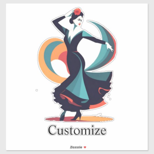 Flamenco Dancer Thunder_Cove Aufkleber (Blatt)