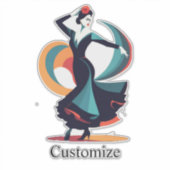 Flamenco Dancer Thunder_Cove Aufkleber (Vorderseite)