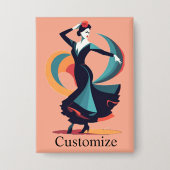 Flamenco Dancer Thunder_Cove Button (Vorderseite)