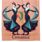 Flamenco Dancer Thunder_Cove Duschvorhang (Vorderseite)