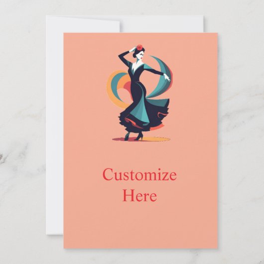 Flamenco Dancer Thunder_Cove Einladung (Rückseite)