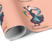 Flamenco Dancer Thunder_Cove Geschenkpapier (Rolleneckpunkt)