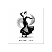 Flamenco Dancer Thunder_Cove Gummistempel (Prägung)