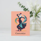 Flamenco Dancer Thunder_Cove Postkarte (Stehend Vorderseite)