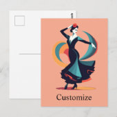 Flamenco Dancer Thunder_Cove Postkarte (Vorne/Hinten)