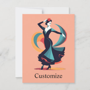 Flamenco Dancer Thunder_Cove Postkarte