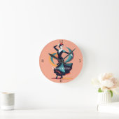 Flamenco Dancer Thunder_Cove Runde Wanduhr (Zuhause)