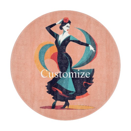 Flamenco Dancer Thunder_Cove Schneidebrett (Vorderseite)