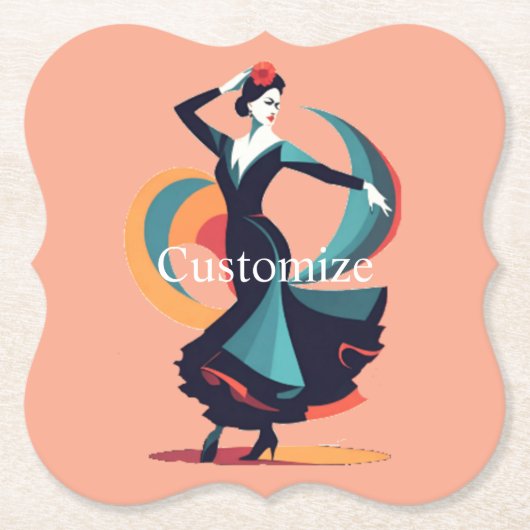 Flamenco Dancer Thunder_Cove Untersetzer (Vorderseite)