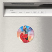 FLAMENCO DANCER Wasserfarbe Magnet (In Situ (Geschirrspüler))
