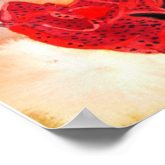 FLAMENCO DANCER Wasserfarbe Poster (Ecke)