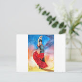 FLAMENCO DANCER Wasserfarbe Postkarte (Stehend Vorderseite)