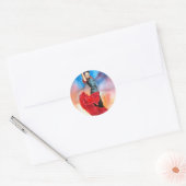 FLAMENCO DANCER Wasserfarbe Runder Aufkleber (Umschlag)