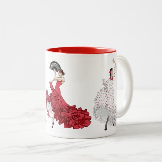 Flamenco Dancers Tasse (VorderseiteRechts)