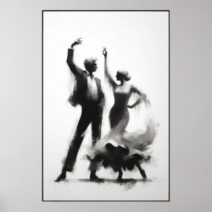 Flamenco-DDuo Abstraktes Poster