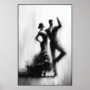 Flamenco-DDuo Abstraktes Poster