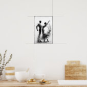 Flamenco-DDuo Abstraktes Poster (Küche)