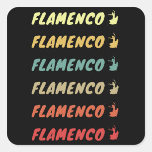 Flamenco Flamenco Flamenco... Quadratischer Aufkleber
