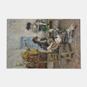 Flamenco-Gitarrenspielerin (spanische Gitarrist) Fußmatte