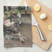 Flamenco-Gitarrenspielerin (spanische Gitarrist) Geschirrtuch (Viertel Falte)