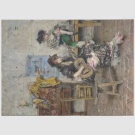 Flamenco-Gitarrenspielerin (spanische Gitarrist) Seidenpapier