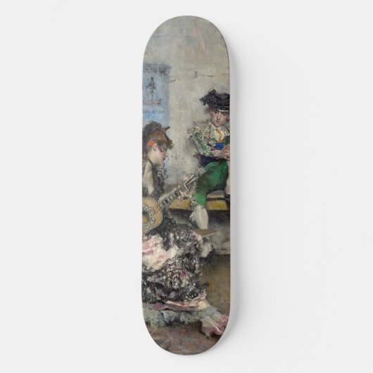 Flamenco-Gitarrenspielerin (spanische Gitarrist) Skateboard (Vorderseite)