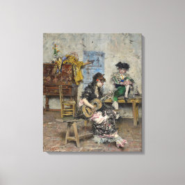 Flamenco-Gitarrist (Spanisch-Gitarrist bei Weibche Leinwanddruck