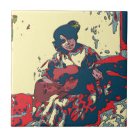 Flamenco Guitar Keramik Tile
