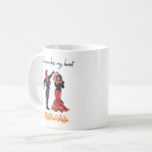 Flamenco hat mein Herz Kaffeetasse (Vorderseite Links)