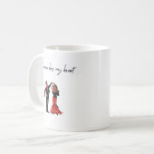 Flamenco hat mein Herz Kaffeetasse (Vorderseite Links)