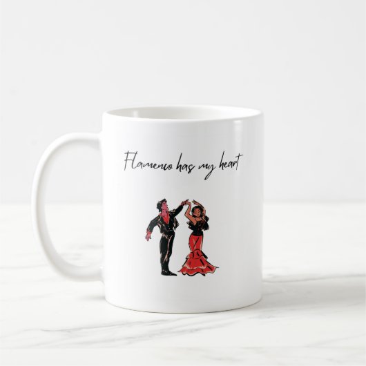 Flamenco hat mein Herz Kaffeetasse (Links)