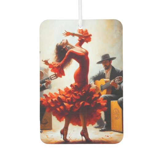 Flamenco High Fashion Latina Dancer Lateinisch Spa Autolufterfrischer (Vorderseite)