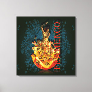 Flamenco II - Wrapped Canvas Leinwanddruck