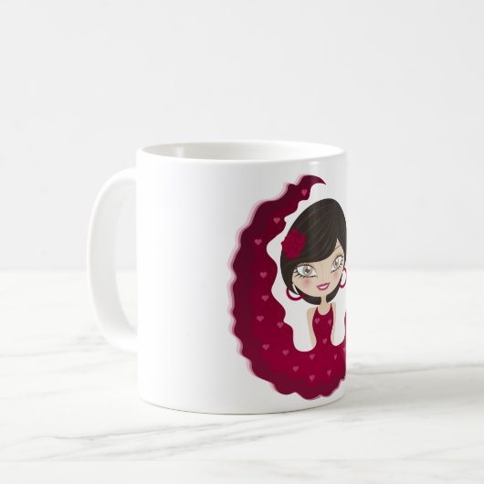 Flamenco Kaffeetasse (Vorderseite Links)