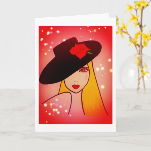 Flamenco Karte (Gelbe Blume)