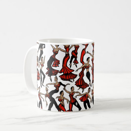 Flamenco Klassische Tasse (Vorderseite Links)