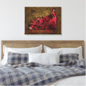 Flamenco Lady Spain Dance Rotes Schwarzes Braun Leinwanddruck (Insitu (Schlafzimmer))