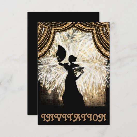 Flamenco Latin Dance Einladung (Vorne/Hinten)